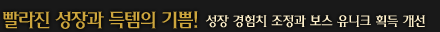 빨라진 성장과 득템의 기쁨